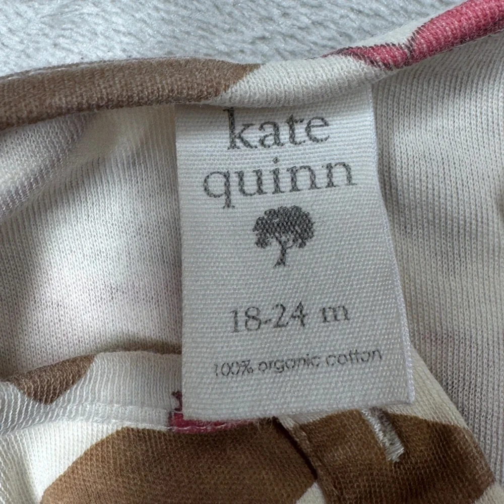 Kate Quinn Cranberry Print 100% Organic Cotton Long Sleeve Bodysuit 18-24 M